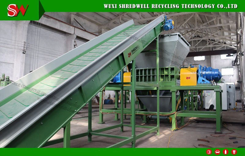 Waste Tyre Recycling Equipment for Crushing Used Tire with Trommel