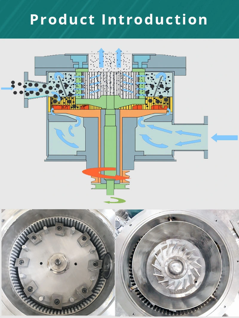 Tea Leaves Powder Ultrafine Air Classifying Impact Grinding Mill Equipment