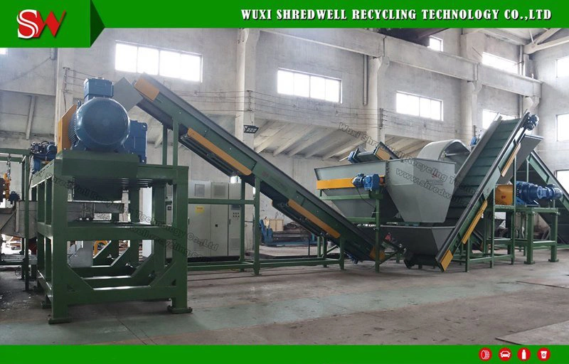 Waste Tyre Recycling Equipment for Crushing Used Tire with Trommel